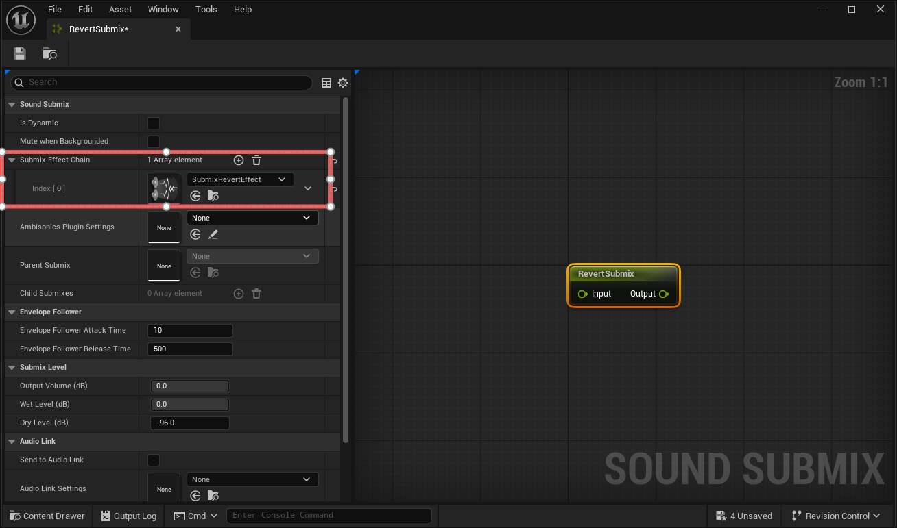 Submix Reverb Effect